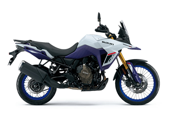 2025 Suzuki VStrom 800DE launched at Rs 10.30 lakh Suzuki Vstrom 800DE white colour side static